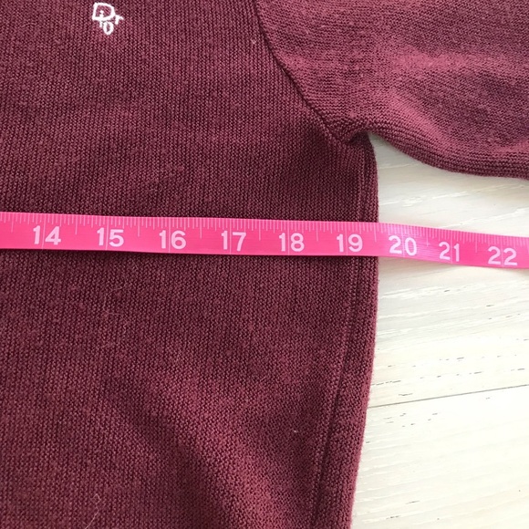 Vintage Christian Dior monsieur burgundy Cardigan sz M medium - Picture 5 of 10